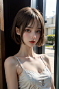 短发美女_08