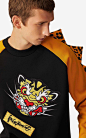 BLACK KENZO x KANSAIYAMAMOTO ‘Smiling Tiger' oversize sweatshirt for men 