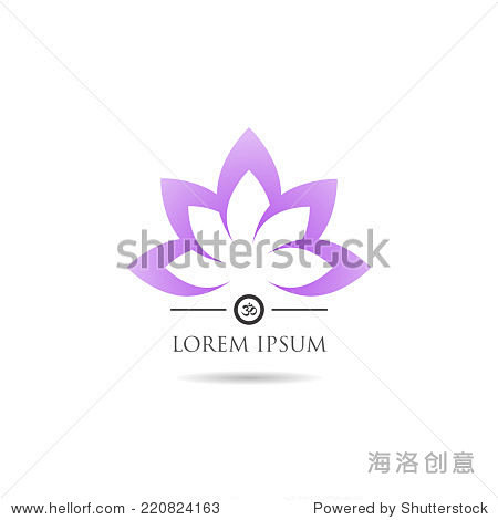 Lotus icon with om s...