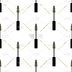 睫毛膏与闪光无缝矢量模式