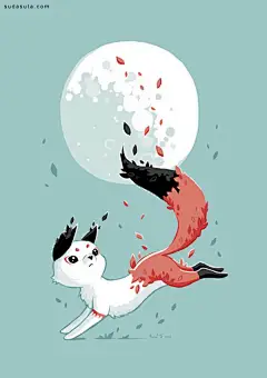 Freeminds 唯美小清新插画欣赏 童话 狐狸 漫画 梦幻 手绘 卡通 动物 儿童插画