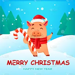 可爱的,猪,贺卡,糖果,动物,欢乐,礼物,标签,问候