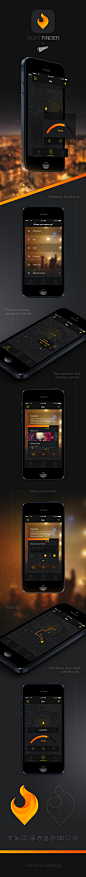 Night Finder App on Behance