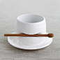 Nice teacup with stirrer. Like the element of subtle humour in this one.: 