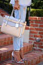 love this pastel bag!..strappy sandals.....<3
