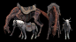 This may contain: an image of some animals that are in the dark