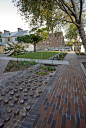 Balfour Street Pocket Park, Sydney, Australia by Jane Irwin Landscape Architects. The planted brick swale introduces a locally scaled stormwater management system, with protruding bricks to capture garbage and slow water flow. Visit the Slow Ottawa 'Storm