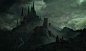 General 1920x1132 Moon moonlight mist dark river fantasy art sky landscape
