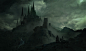 General 1920x1132 Mythic Games Moon moonlight castle mist dark river fantasy art artwork sky landscape
