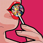 pop art disney lollipop