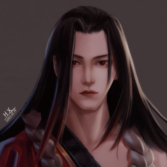 王者荣耀橘右京修罗皮肤头像练习