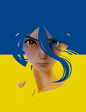 1920x2496 乌克兰动漫动漫女孩异色症脸毛在脸旗