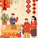 年货节-年俗腊月二十七置办年货图片下载