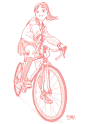 #绘画参考# 一组骑自行车的动态参考