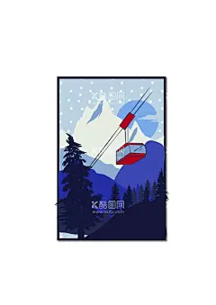雪山缆车  - 源文件下载【酷图网】雪山,缆车,卫衣,男装,AI,