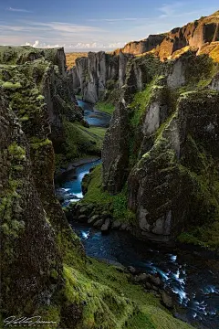 Fjaðrárgljúfur canyon in south east Iceland by Valter Joannes