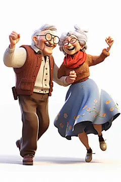 老年生活敬老宣传重阳节插画