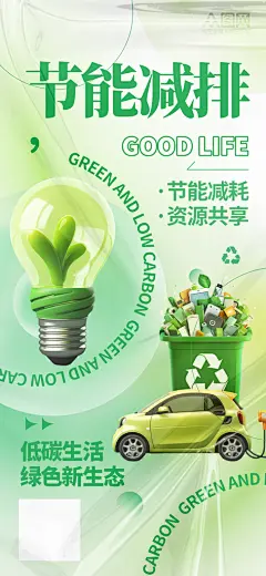 节能减排活动宣传低碳环保海报
