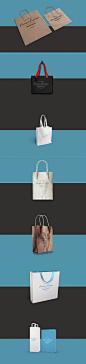 手提袋 包装设计 帆布袋 环保购物袋 效果图 PSD分层素材 源文件 智能贴图 样机 在生纸 模板素材 纸包装 LOGO 平面设计
