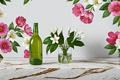 花艺造型花瓶装饰展示样机背景图