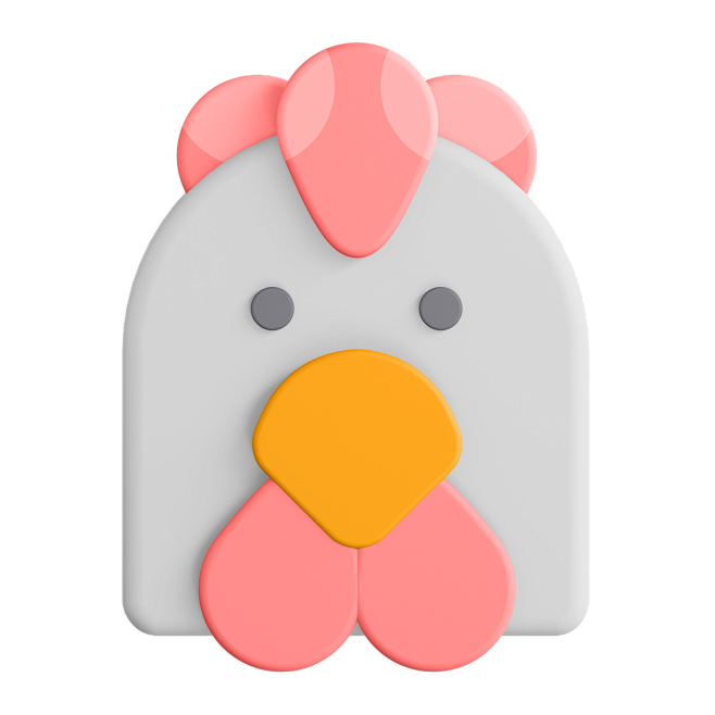 Chicken - 3D动物图标20款素...