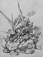 Gundam and Mobile Suit Pencil Drawings by Vicki of PIXIV - Gundam Kits Collection News and Reviews