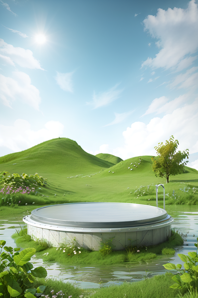 绿色展示背景 (10)