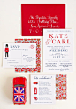 London Calling Wedding Invitation Collection by LaBelleVieDesign,