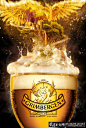 充满视觉震撼力的啤酒创意合成图片 啤酒泡泡 大树元素火焰凤凰元素啤酒合成广告设计 - 设计欣赏 - 狼牙创意网 - 狼牙