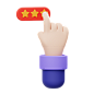 Rating Hand Gesture 3D Illustration