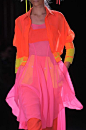 love neons for the summer - Yohji Yamamoto Spring 2014