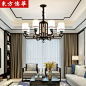 新中式吊灯客厅灯具中国风吊灯现代简约餐厅卧室创意个性复古吊灯
