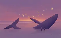 鲸---涂鸦王国插画师KEHAO