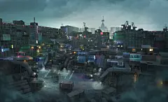 港口，Andrey Khrutsky：一个集装箱城市的概念，我为后世界独立游戏项目。最后，我做了一个简单的3d基础，以设置规模和整体体积。这里是ue4版本，由Nikolai Isamidinovhttps：//www.artstation.com/artwork/ogRrq制作 _漫画／插画／科技 场景采下来 #率叶插件，让花瓣网更好用#