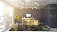 办公室内部。三维演示