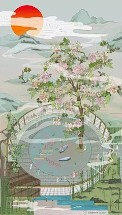成都龙湖・天宸原著，龙湖顶级原著系产品，代表着龙湖对“东方人居之道”的重新理解、提炼和升华，以及对场地环境进行的一次深入解读与重塑。此设计意在创造独特的人居体验与文化内涵，亦映射出对民族文化的审美自信。
宋韵东方——成都龙湖・天宸原著示范区景观设计赏析
宋韵格调，细绘原著
成都，文化底蕴深厚，贯穿两宋繁华，且以宋时为其经济与文化之鼎盛。龙湖・天宸原著，以纤巧别致的宋韵风格定调，挖掘场地的文脉与特征，将空间设计的灵魂与成都生活的精致相融合，细绘原著，展现景观设计的国匠精神。