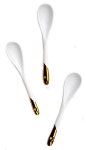 Gold Dipped Porcelain Spoon Set / LEIF