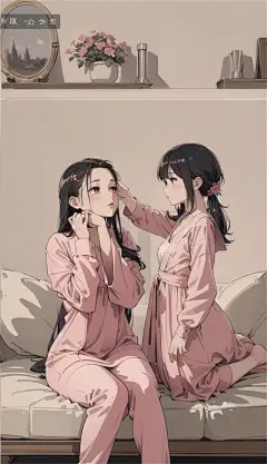 数字艺术漫画风卡通少女插画-众图网