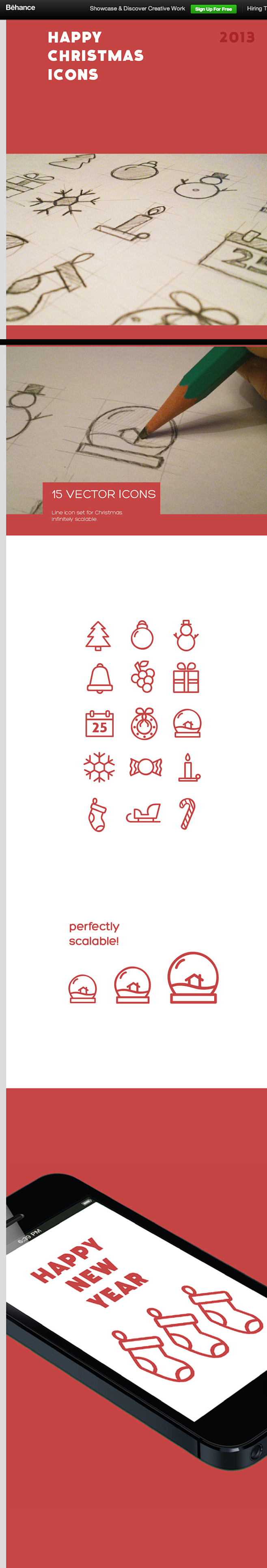 Christmas Icons on B...