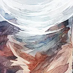 山川-ynoki_水彩,日绘_涂鸦王国插画