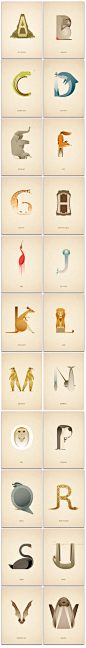 vintage animal typography