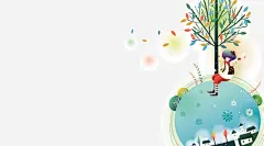 几米漫画手绘水彩风格卡片 插图 设计图片 免费下载 页面网页 平面电商 创意素材