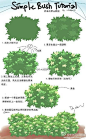 动漫场景植被和草丛的画法