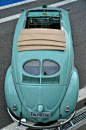 Vintage perfection--- VW Bug with split-window& ragtop.