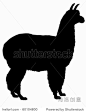 Silhouette of alpaca