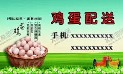 鸡蛋配送名片 【酷图网】鸡蛋配送,外卖配送,散养鸡蛋,土鸡蛋,名片