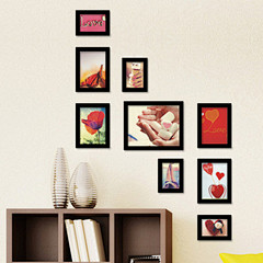 美一天 欧式实木照片墙适合小墙面的组合创...