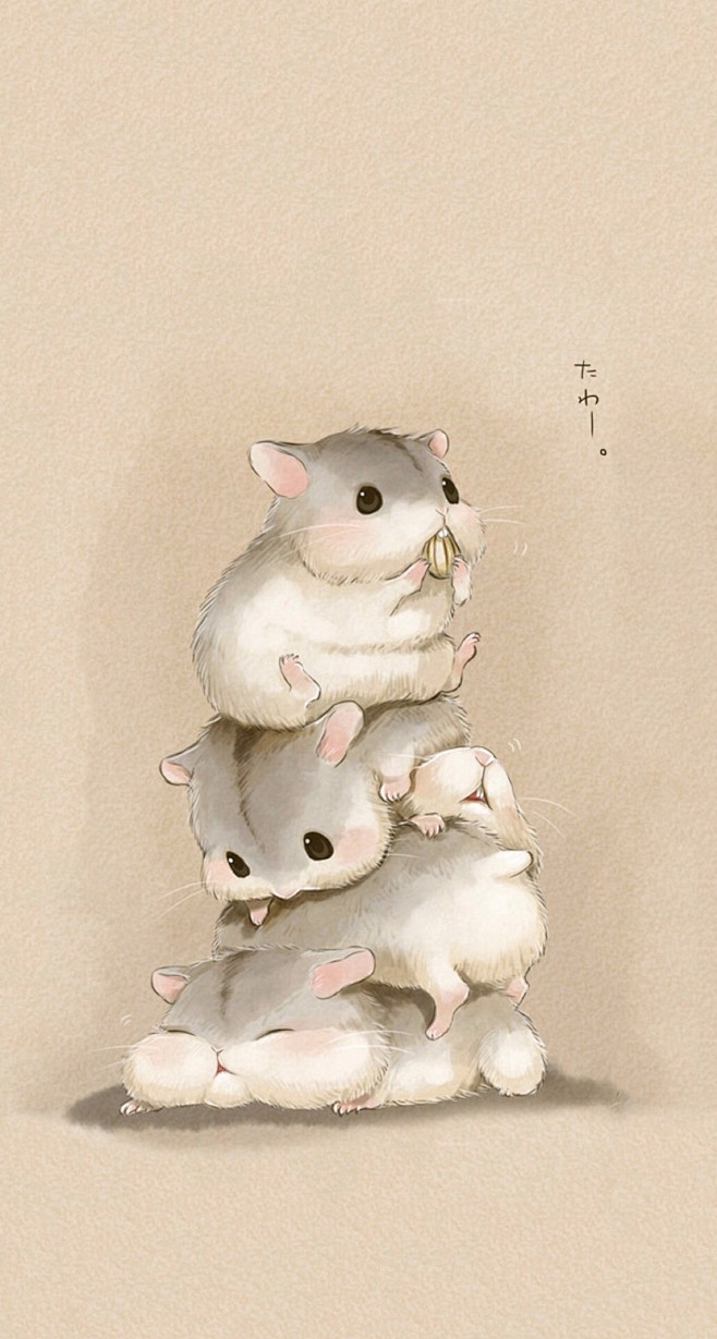 插画小仓鼠
