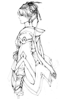 晚夜、玉衡采集到线描人物
