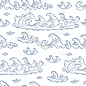 绘画插图,四方连续纹样,矢量,乱画,海洋,波形,动物手,水,墨水,湿